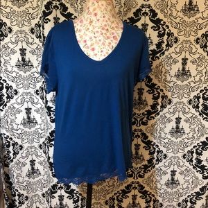 Old Navy Blue Lace Top